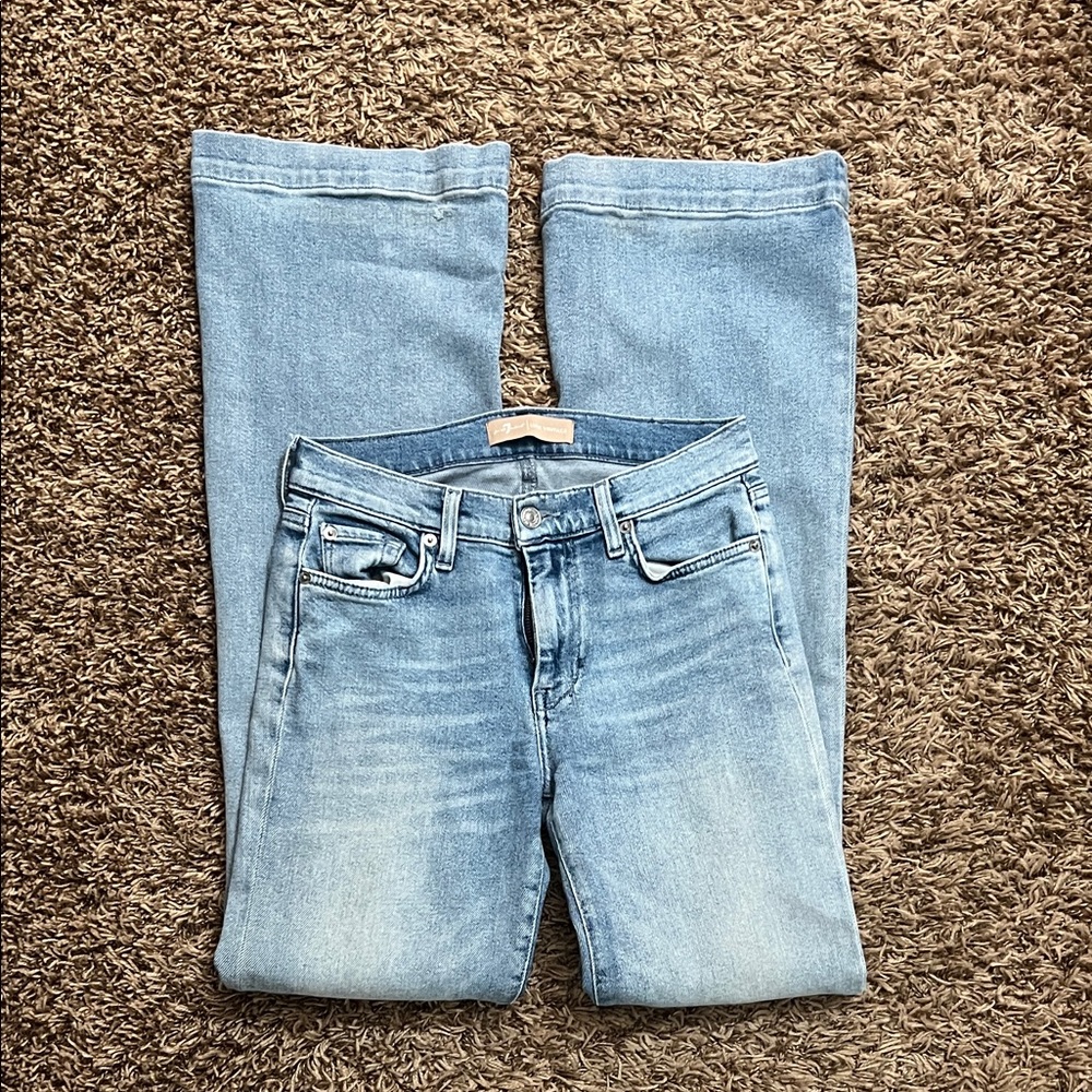 7 For All Mankind Light Blue Flare Jeans